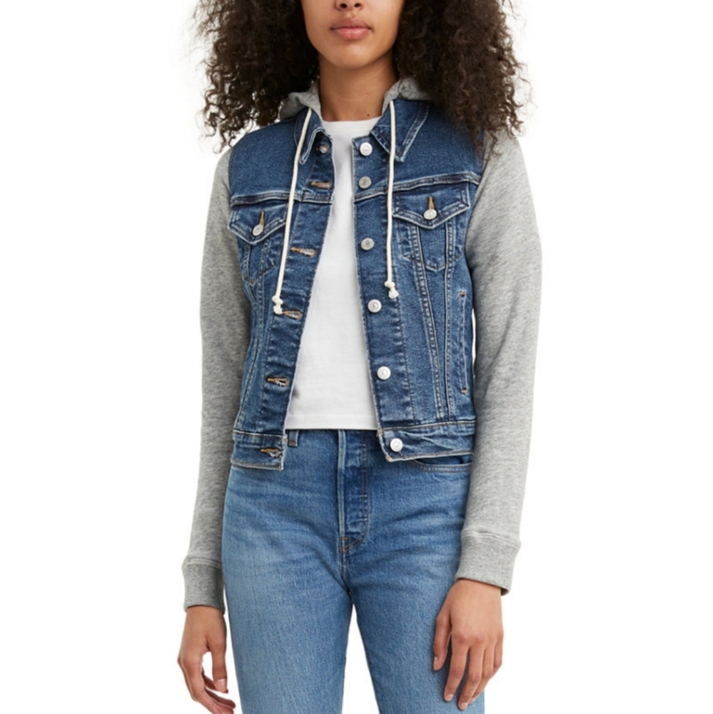 NEW Levi's Denim Hooded Jacket Size XL